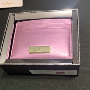 Kate Spade NWT Metallic lilac Card Holder